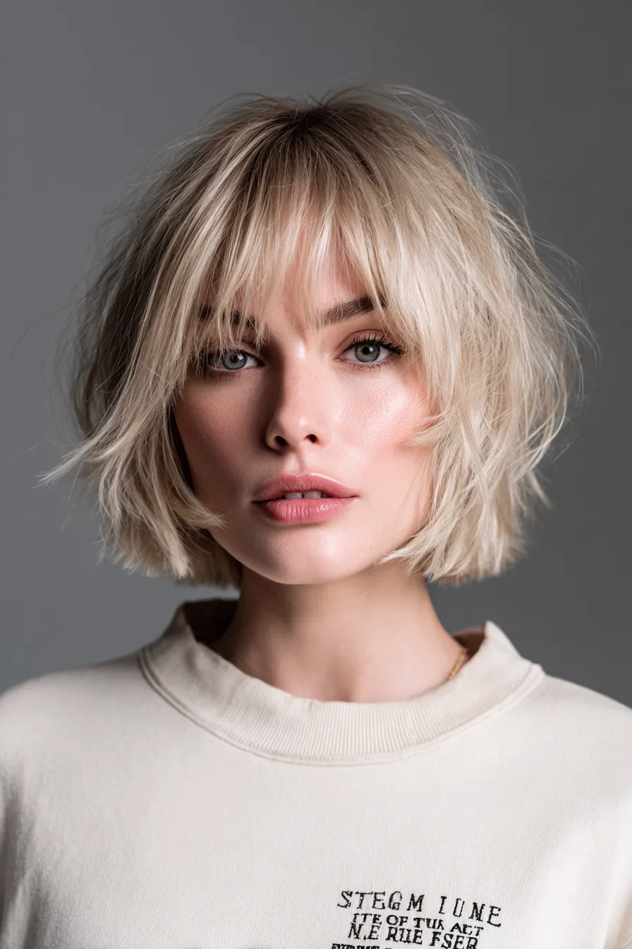 Textured Fringe Bob