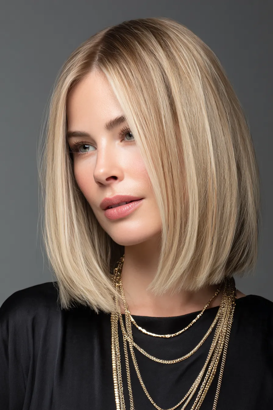 Polished Blonde Contour Cut