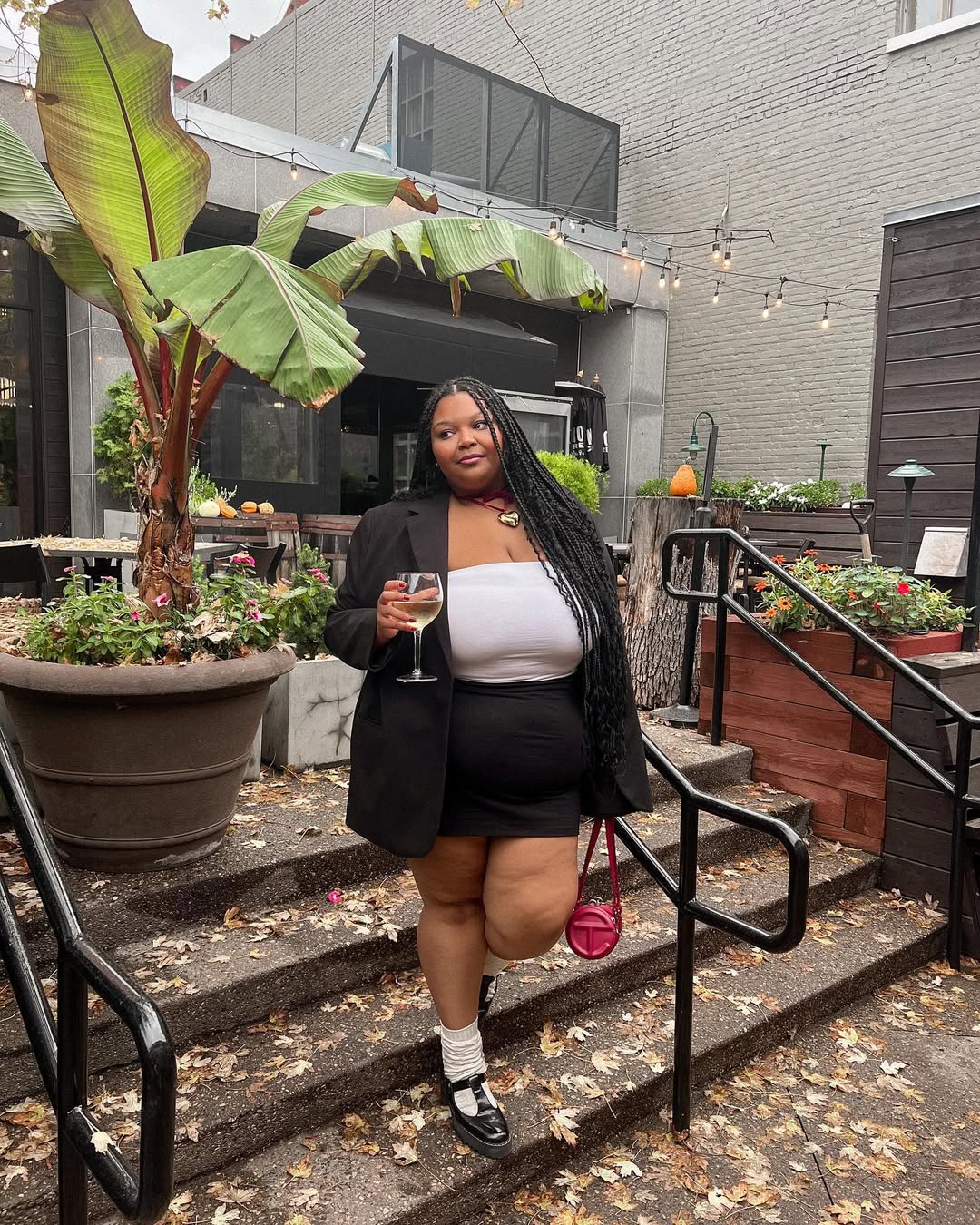Tailored Black Blazer + Minimal Tube Top
