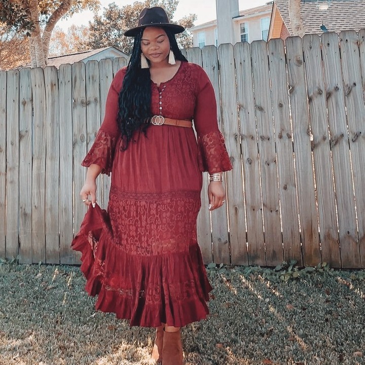 Lace Maxi Dress + Earthy Belt Accent