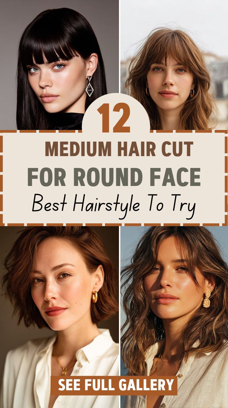 Medium Hair Cut For Round Face Best Hairstyle To Try
