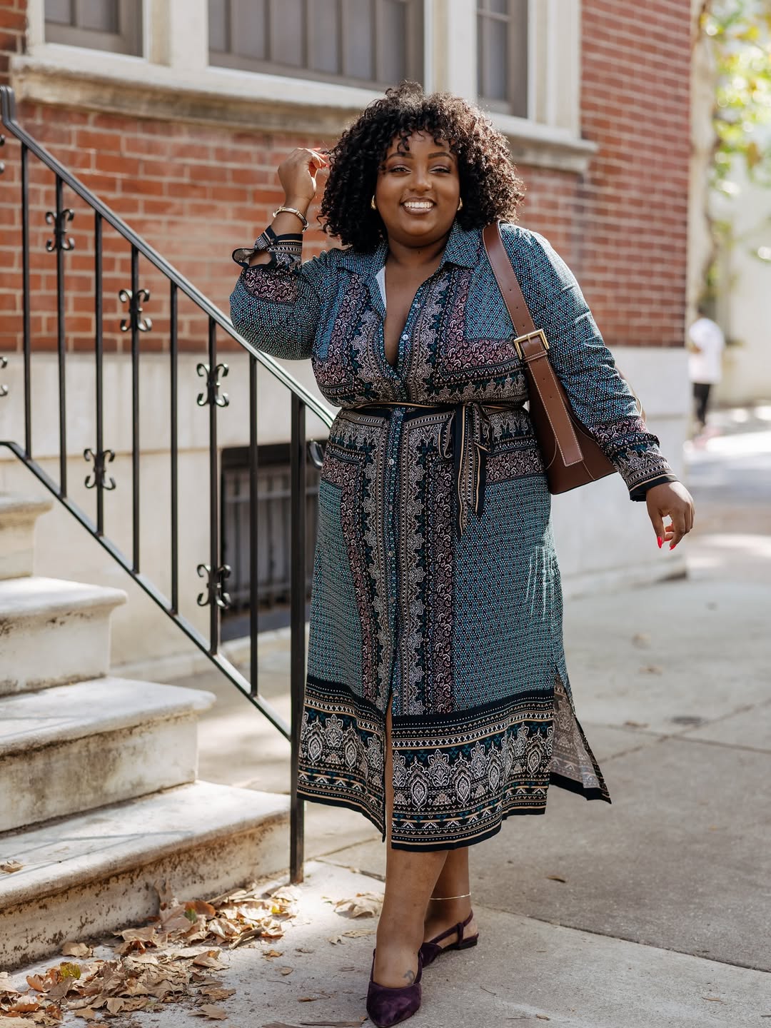 Printed Shirt Dress + Waist-Defining Tie Belt