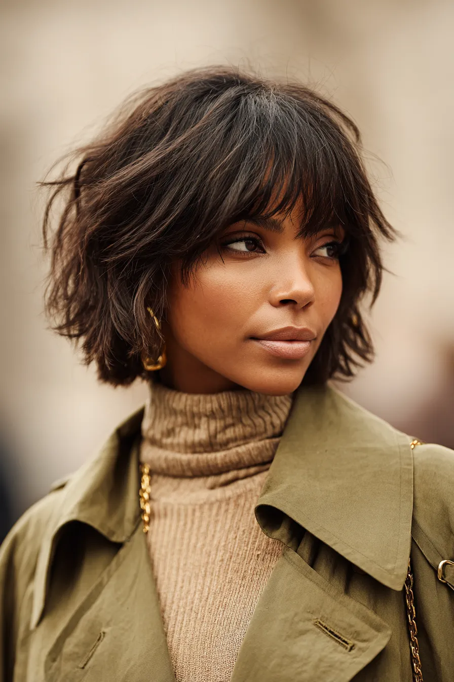 Air-Tousled Fringe Bob