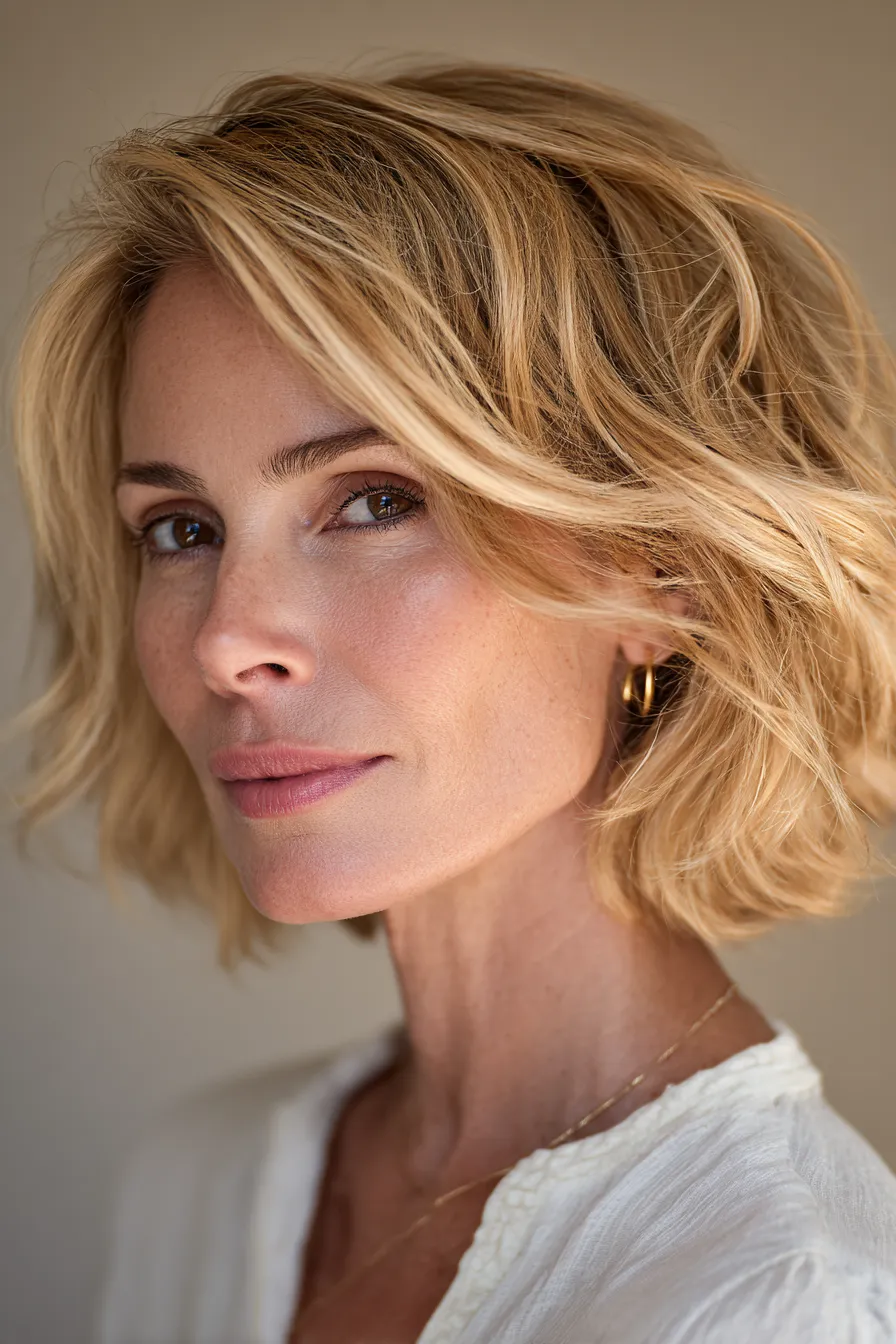 Textured Blonde Crop