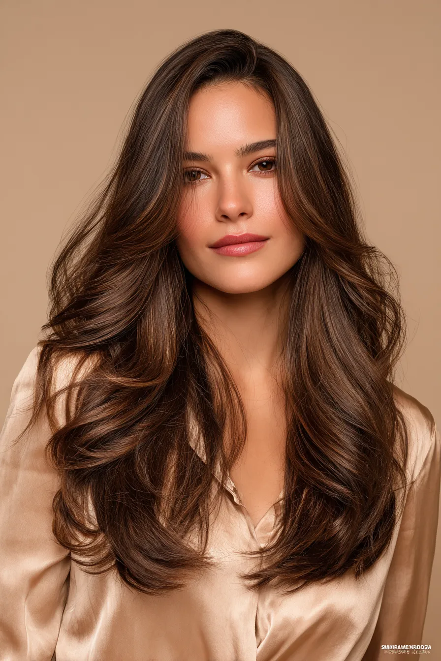 Long Silhouette with Layered Flow