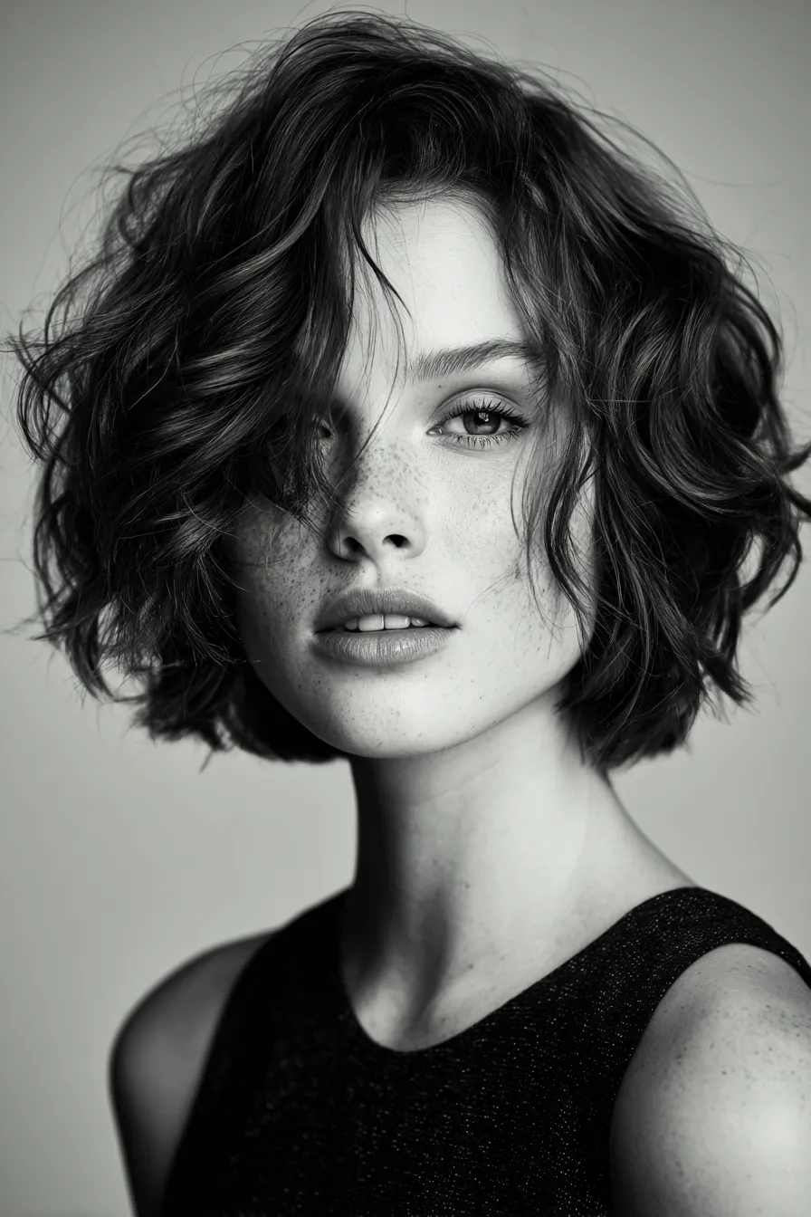 Tousled Volume Wave Bob