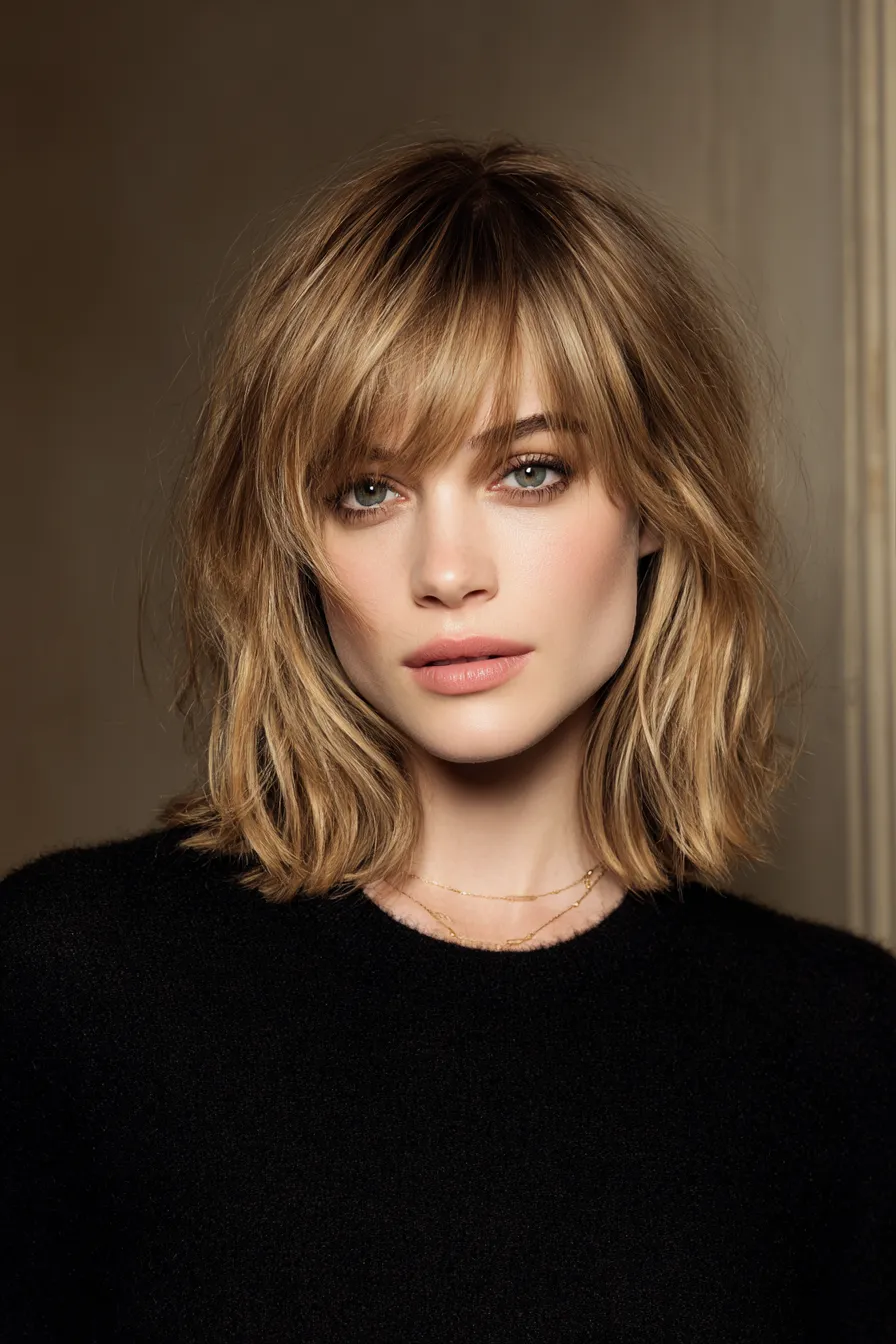 Feathered Fringe Bob
