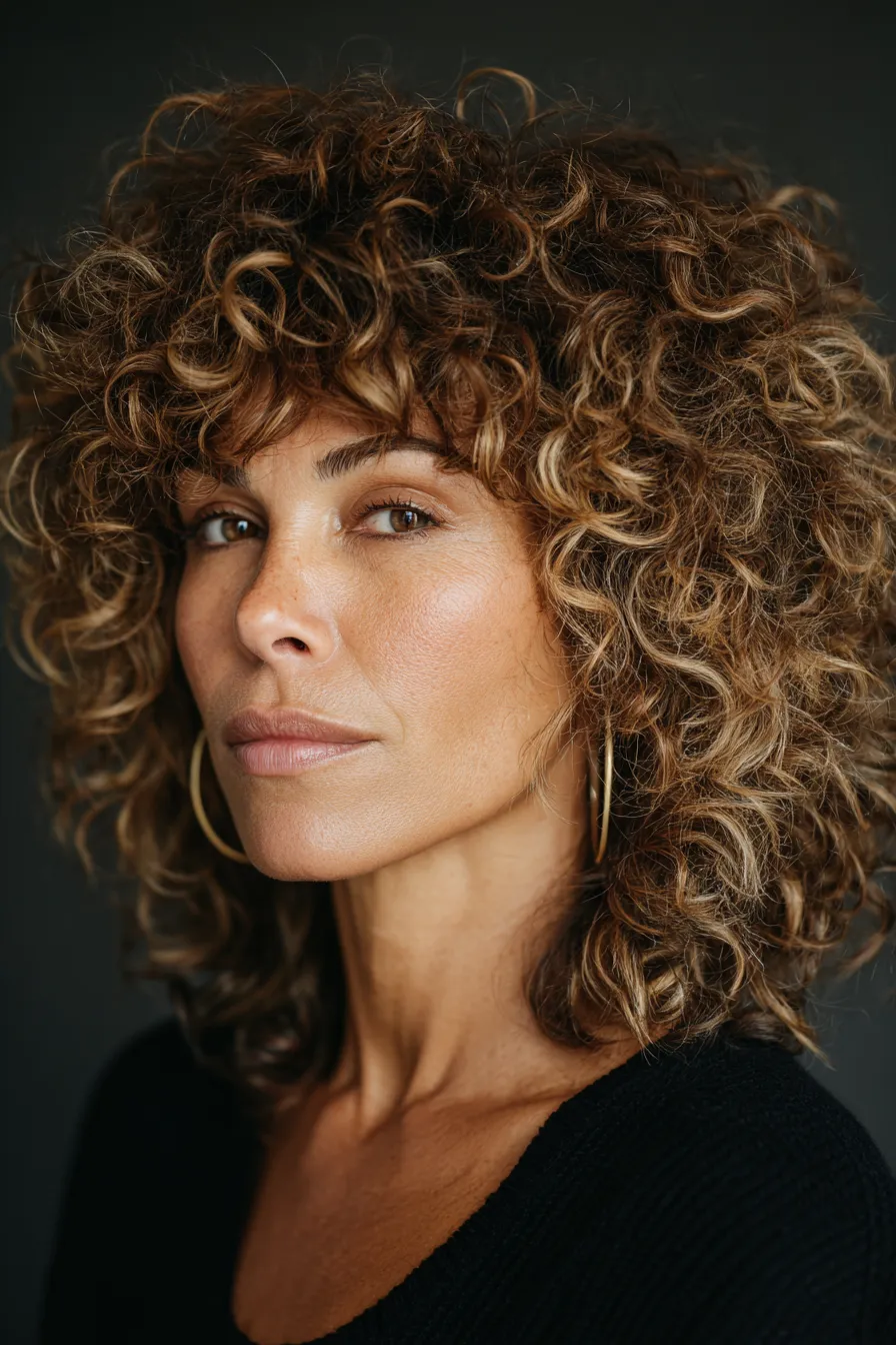 Voluminous Curly Shag