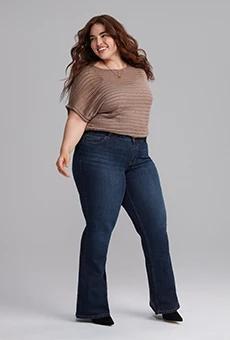 Ribbed Knit & Dark Flares