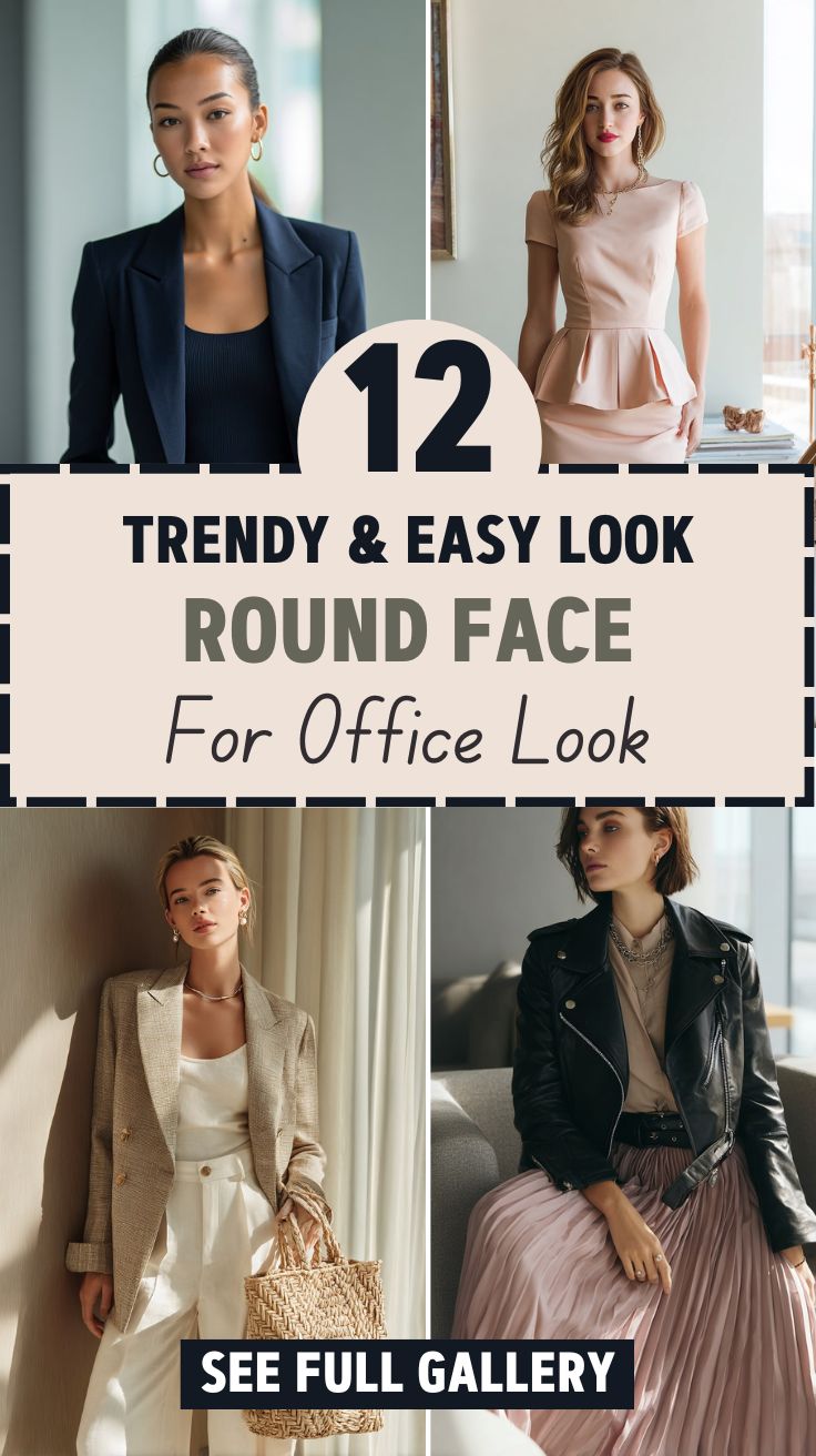 Round Face For Office Look Trendy & Easy Look