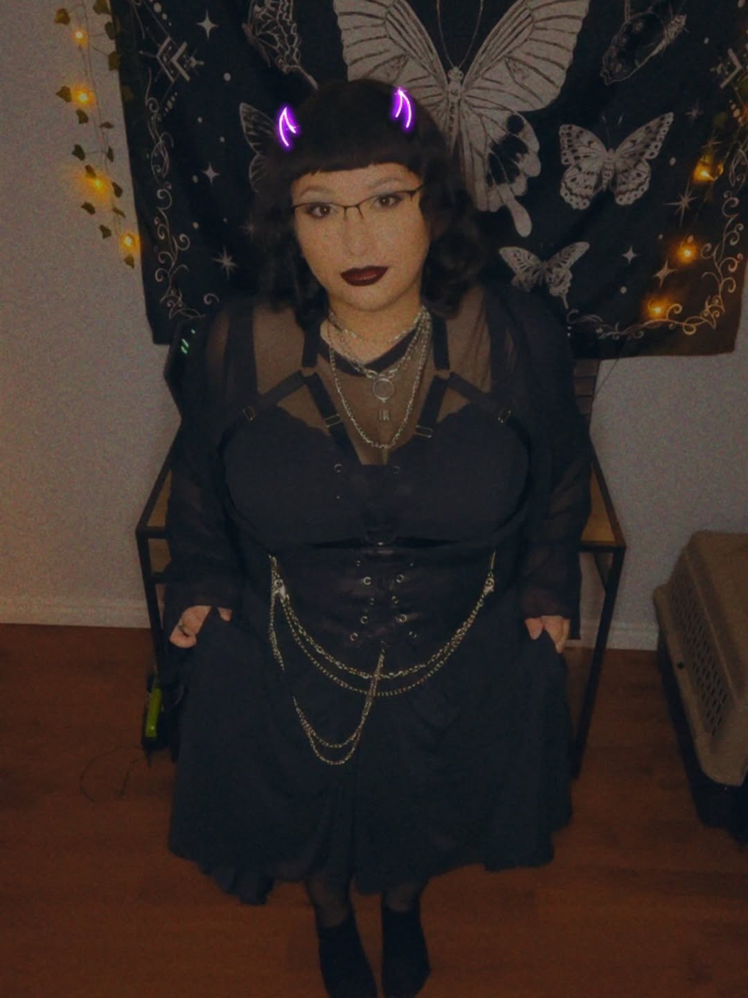 Sheer Mesh Top + Structured Corset Skirt