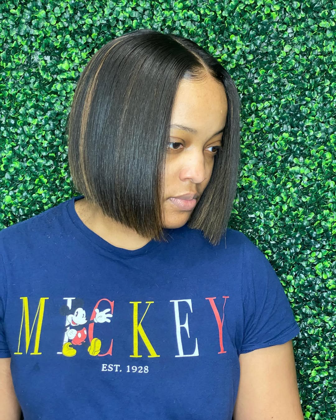 Sleek Angled Blunt Bob