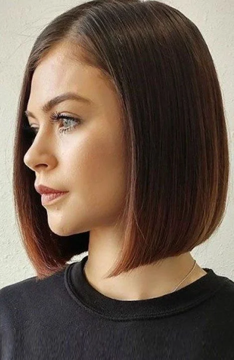 Sleek Chin-Grazing Blunt Bob