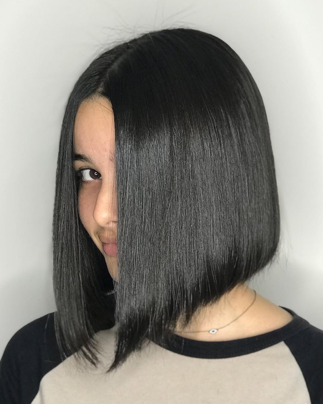 Sleek Forward-Angled Bob
