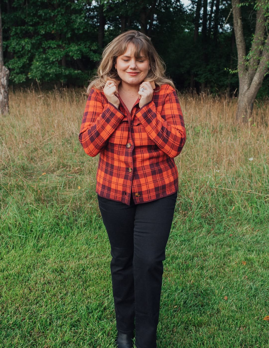 Plaid Shacket + Black Denim Balance