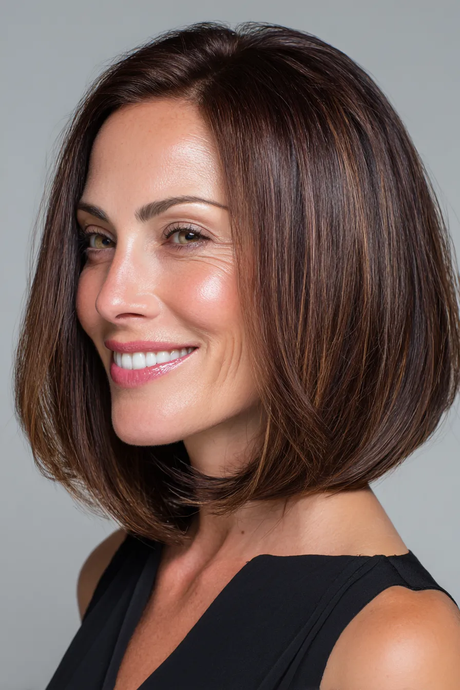 Polished Chestnut Contour Bob