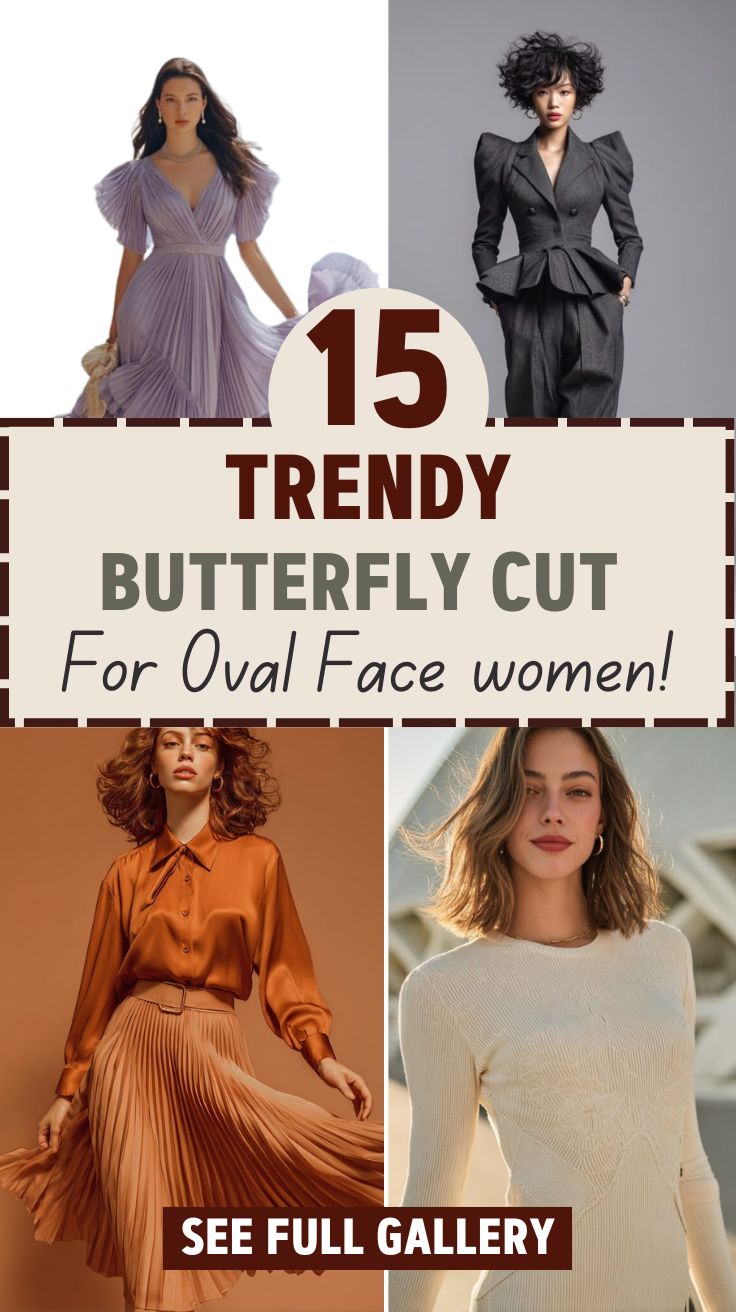 Top 15 trendy Butterfly Cut For Oval Face women!