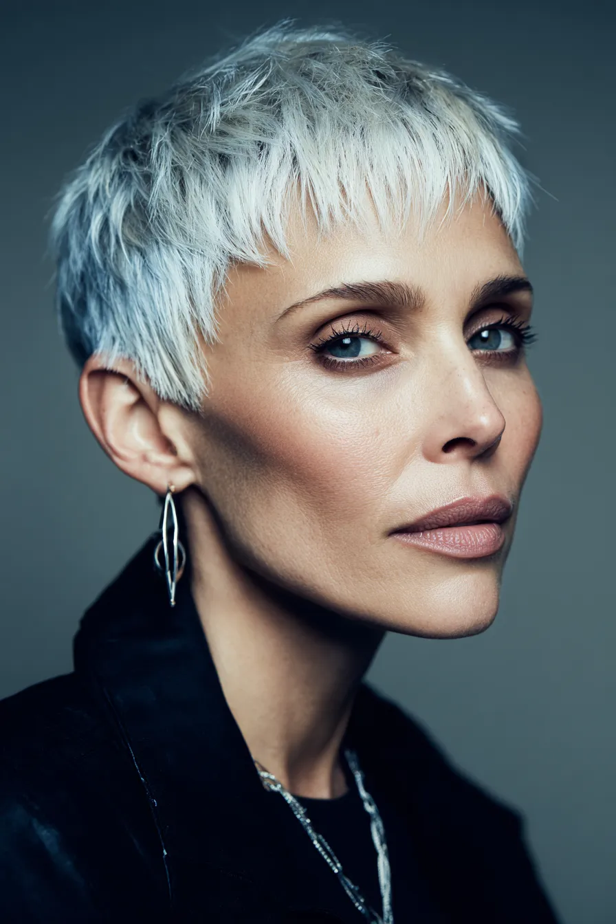 Platinum Choppy Pixie