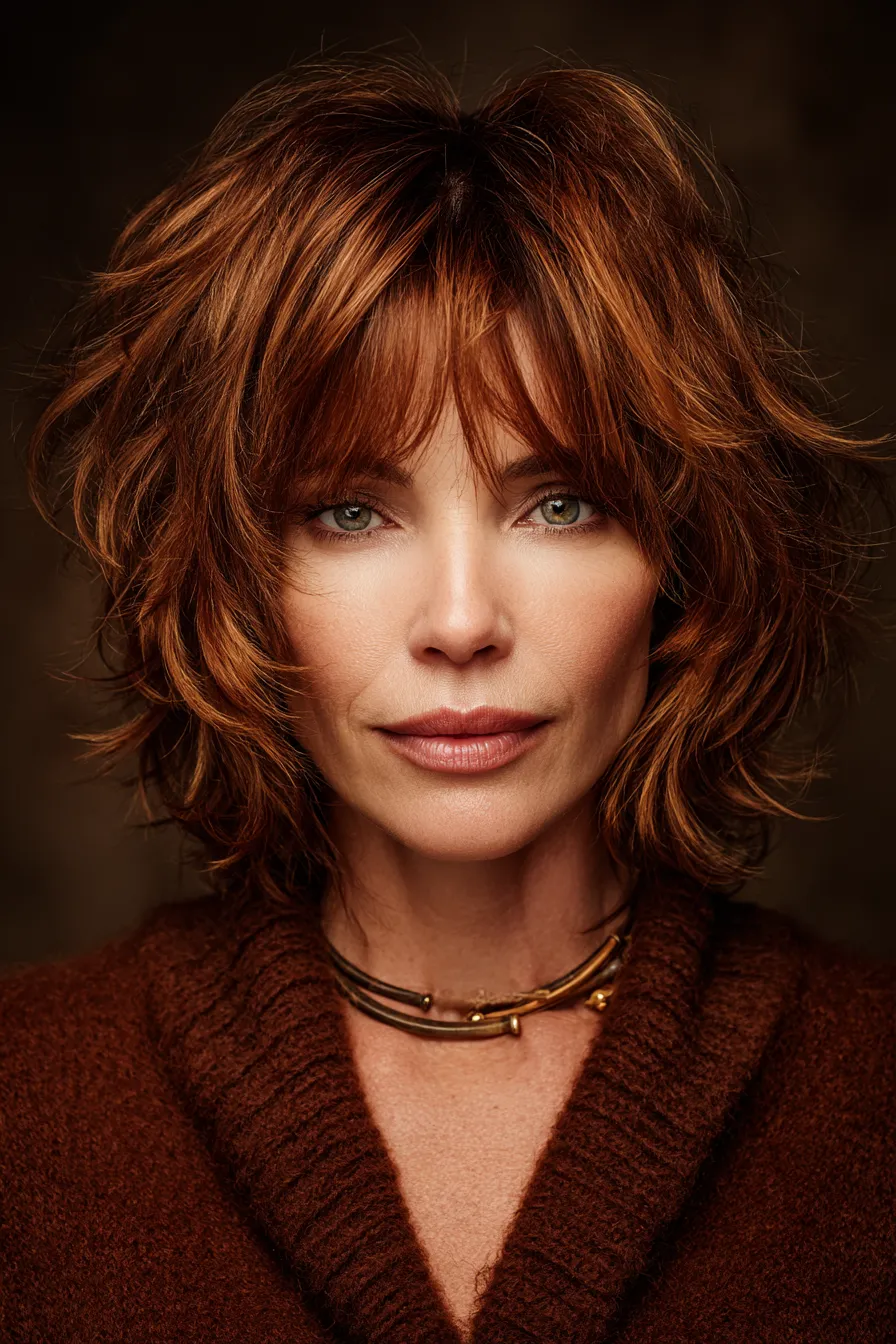 Auburn Textured Shag