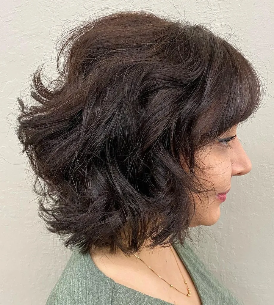 Voluminous Stacked Wavy Bob