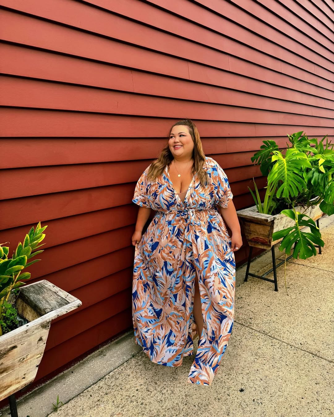 Flowy Printed Maxi Dress + Bold Movement