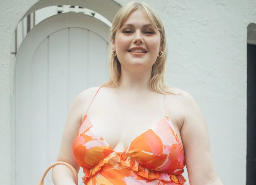 Watercolor Slip Dress + Soft Ruffle Detail