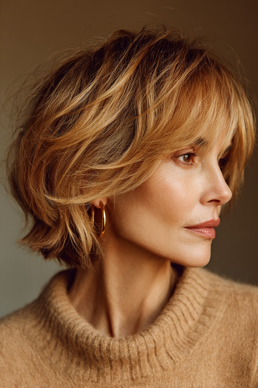 Textured Caramel Bob