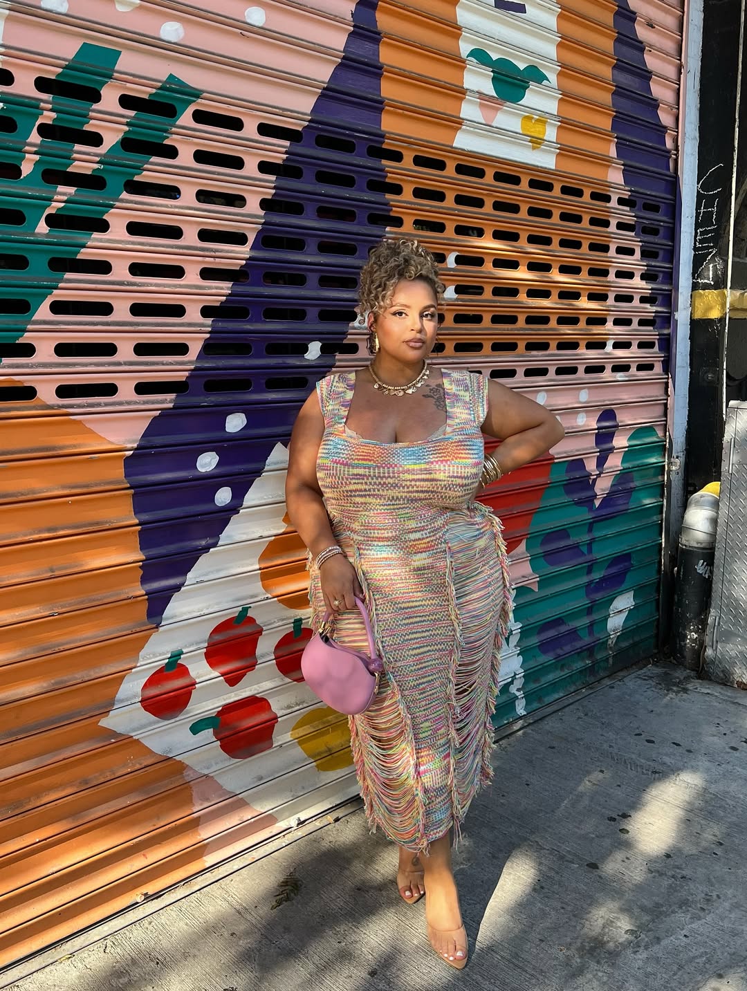 Fringe Knit Dress + Body-Skimming Shape